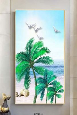 File tranh File tranh hiện đại pha lê gương KF71948 (gốc) chủ đề thiên nhiên