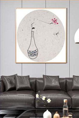 File gốc File tranh hiện đại pha lê gương KF72005 (in lụa) tranh phong thủy