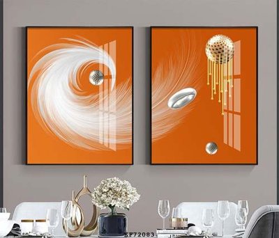 File tranh File tranh hiện đại pha lê gương KF72083 (bản gốc) treo quán cafe