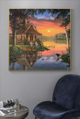 File gốc File tranh hiện đại pha lê gương KF72123 (in lụa) hoa văn cổ điển