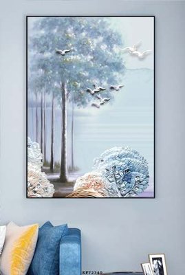 Ảnh gốc File tranh hiện đại pha lê gương KF72340 (nét căng) in mica