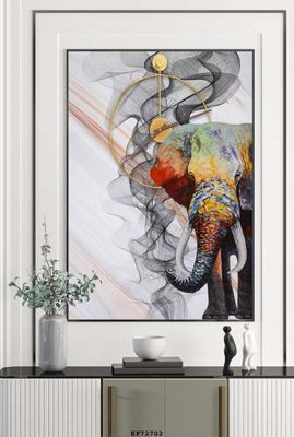 File tranh in trần 3D File tranh hiện đại pha lê gương KF72702 (ảnh gốc)