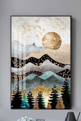 File in ấn File tranh hiện đại pha lê gương KF72732 (bản gốc) sắc nét