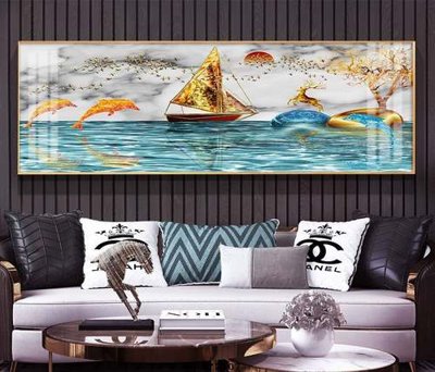 Tải file tranh gốc File tranh hiện đại pha lê gương KF72907 chất lượng cao