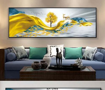 File tranh File tranh hiện đại pha lê gương KF72966 (bản gốc) treo quán cafe