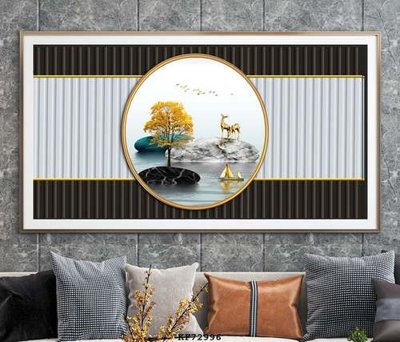 File tranh File tranh hiện đại pha lê gương KF72996 (file gốc) chuẩn màu in