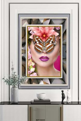 File gốc File tranh hiện đại pha lê gương KF73009 (PSD/TIFF) độ phân giải cao