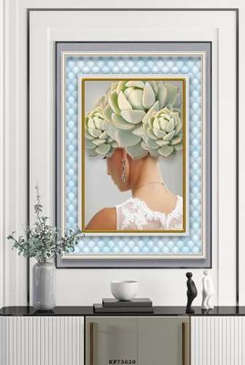 File gốc File tranh hiện đại pha lê gương KF73020 (chuẩn màu) cho in offset