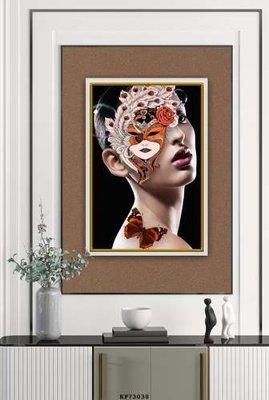 File in lụa File tranh hiện đại pha lê gương KF73038 (chất lượng cao) File tranh hiện đại pha lê gương KF73038