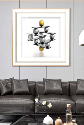 Tải file File tranh hiện đại pha lê gương KF73057 (gốc) chủ đề hoa sen