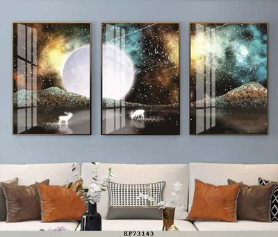 File tranh File tranh hiện đại pha lê gương KF73143 (gốc) chủ đề thiên nhiên