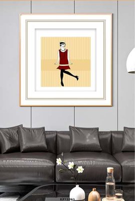 File in trần File tranh hiện đại pha lê gương KF73203 (bản gốc) bầu trời