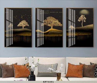 File tranh File tranh hiện đại pha lê gương KF73391 (gốc) in trên kính