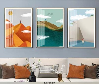 File ảnh File tranh hiện đại pha lê gương KF73519 (gốc) cho trang trí nội thất