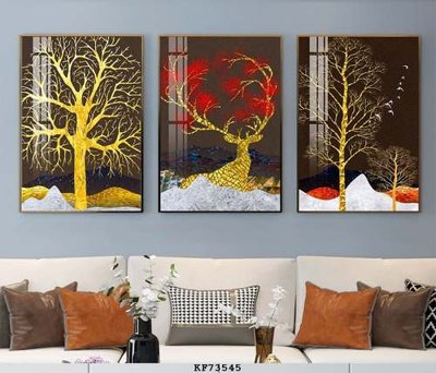 File in lụa File tranh hiện đại pha lê gương KF73545 (phong cảnh) File tranh hiện đại pha lê gương KF73545