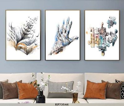 File in ấn File tranh hiện đại pha lê gương KF73546 (bản gốc) cao cấp