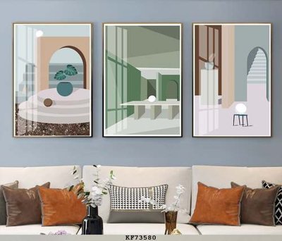 File in mica File tranh hiện đại pha lê gương KF73580 (ảnh gốc) đẹp