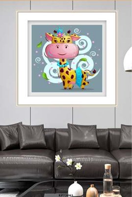 File gốc File tranh hiện đại pha lê gương KF73603 (in lụa) tranh thuận buồm