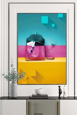 Download file File tranh hiện đại pha lê gương KF73645 (gốc) in mica đèn LED