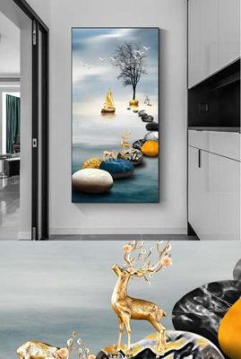 File in trần File tranh hiện đại pha lê gương KF73705 (bản gốc) hoa văn