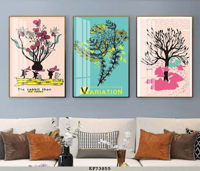 File gốc in ấn File tranh hiện đại pha lê gương KF73855 độ phân giải cao