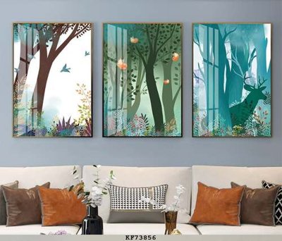 File tranh File tranh hiện đại pha lê gương KF73856 (ảnh gốc) in trần xuyên sáng