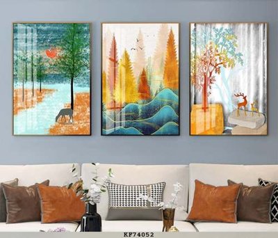 File gốc File tranh hiện đại pha lê gương KF74052 (AI/EPS) cho in ấn