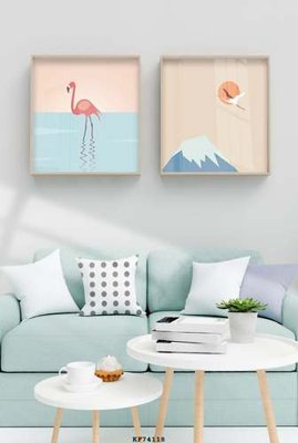 File tranh File tranh hiện đại pha lê gương KF74118 (gốc) chủ đề trẻ em