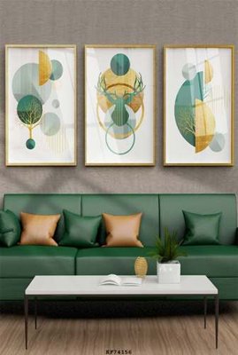 File tranh File tranh hiện đại pha lê gương KF74156 (bản gốc) in lụa 5D