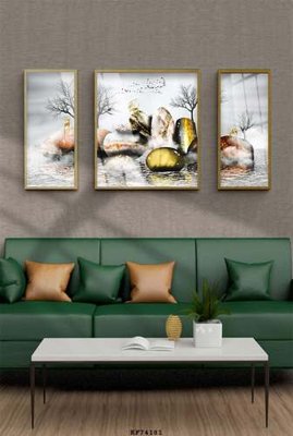 File in trần File tranh hiện đại pha lê gương KF74181 (bản gốc) phong cảnh