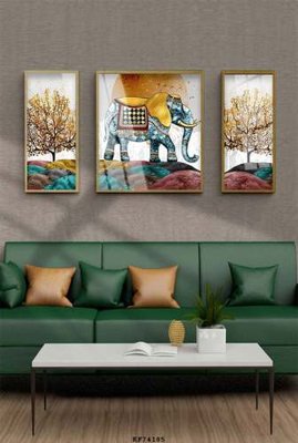 File tranh File tranh hiện đại pha lê gương KF74185 (ảnh gốc) in trần 3D