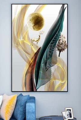 Download file gốc File tranh hiện đại pha lê gương KF74210 (in mica) trong suốt