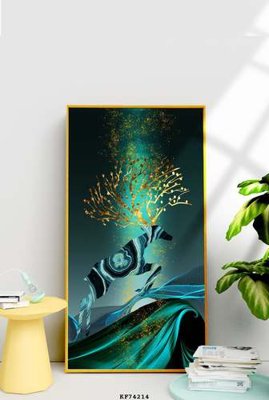 File tranh File tranh hiện đại pha lê gương KF74214 (ảnh gốc) in trần nhà
