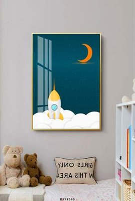 Ảnh gốc File tranh hiện đại pha lê gương KF74365 (độ nét cao) in tráng gương