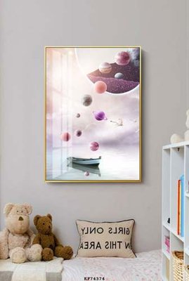 File PSD File tranh hiện đại pha lê gương KF74374 (nguyên bản) cho thiết kế