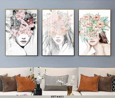 Tải file File tranh hiện đại pha lê gương KF74483 (PSD) cho in tranh kính