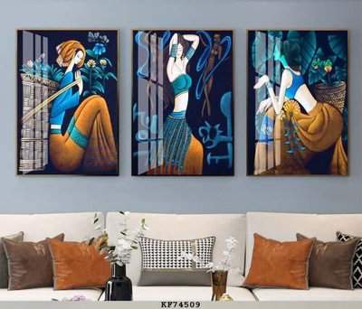 File in trần File tranh hiện đại pha lê gương KF74509 (bản gốc) phong cảnh