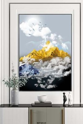 File gốc File tranh hiện đại pha lê gương KF74519 (vector) cho in ấn