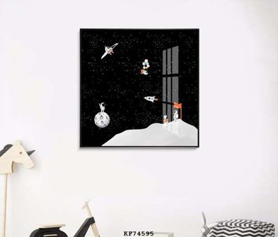 File in mica File tranh hiện đại pha lê gương KF74595 (bản gốc) làm vách ngăn