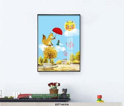 Hình ảnh file gốc File tranh hiện đại pha lê gương KF74684 cho in UV