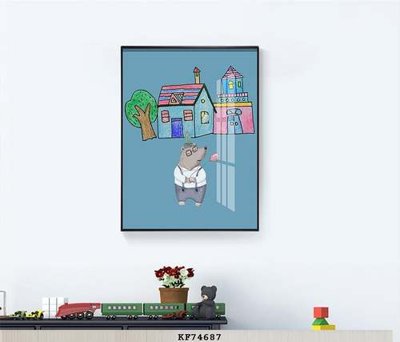 File gốc File tranh hiện đại pha lê gương KF74687 (trang trí) phòng ngủ