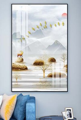 File gốc File tranh hiện đại pha lê gương KF74748 (in mica) cắt laser