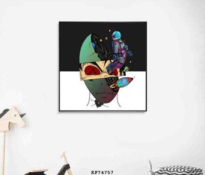 File gốc File tranh hiện đại pha lê gương KF74757 (in tráng gương) ốp tường