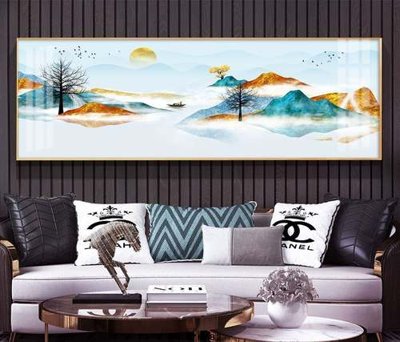 File tranh File tranh hiện đại pha lê gương KF74782 (bản gốc) treo quán cafe