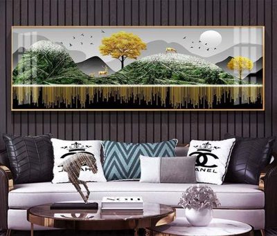 File in ấn File tranh hiện đại pha lê gương KF74788 chuyên nghiệp