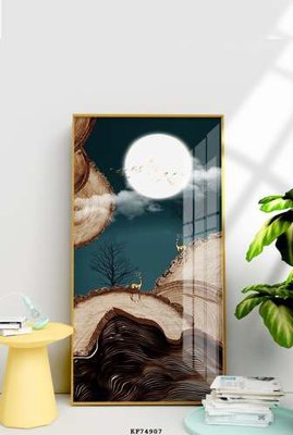 File gốc File tranh hiện đại pha lê gương KF74907 (bản quyền) cho in ấn