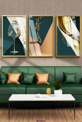 File tranh File tranh hiện đại pha lê gương KF74949 (gốc) in vải canvas