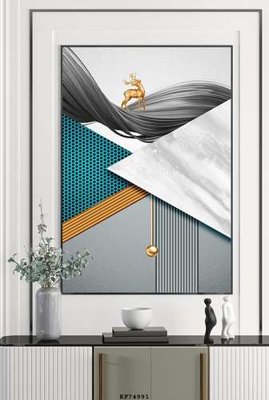 File tranh File tranh hiện đại pha lê gương KF74991 (bản gốc) in lụa 3D