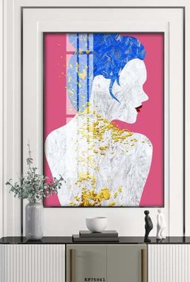 File gốc File tranh hiện đại pha lê gương KF75061 (bản quyền) cho in ấn