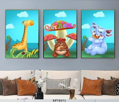 File in mica File tranh hiện đại pha lê gương KF75071 (bản gốc) làm vách ngăn